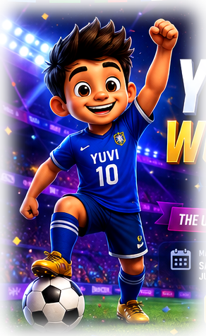 Cartoon soccer player